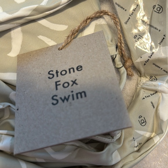 Stone Fox Fella One Piece Swimsuit -‎ Aloe Lines Swirl Print - Picture 8 of 12